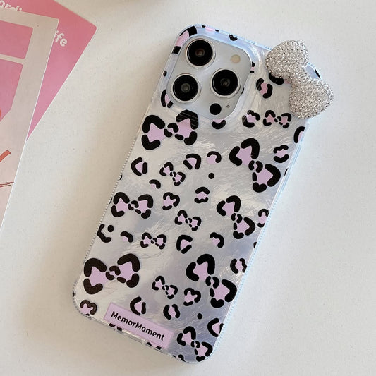 Glam Leopard Bow Phone Case