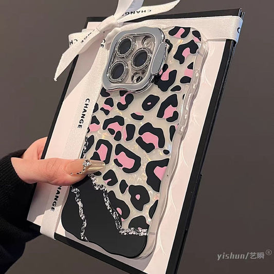 Leopard Design Stand Case with Charm