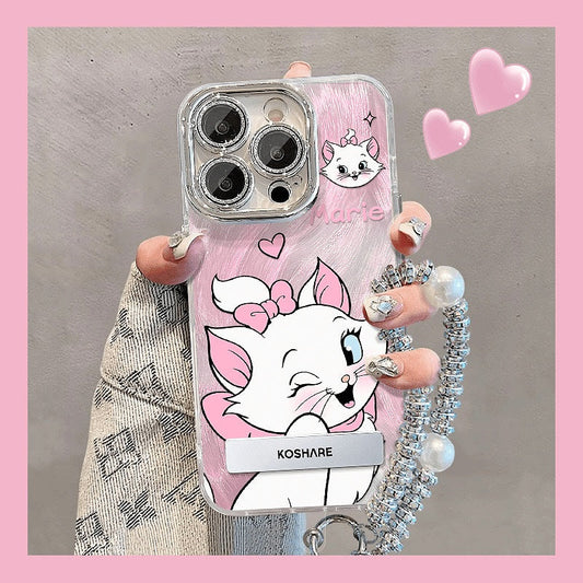 Kitty Charm Pearl Bracelet Case