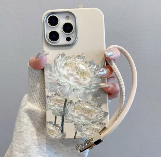 Stylish Floral Phone Case with Handy Strap