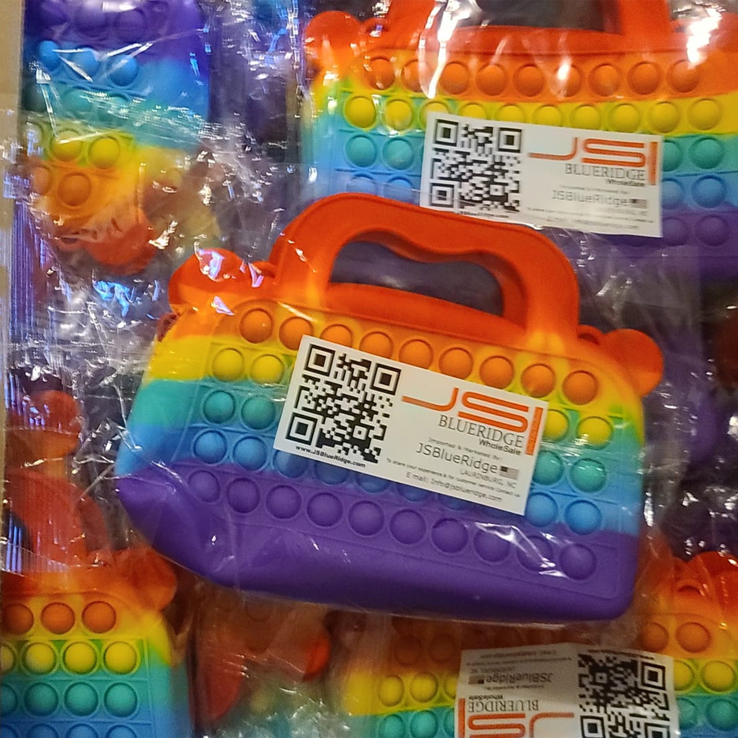 Rainbow Pop It Purse for Girls & Women's