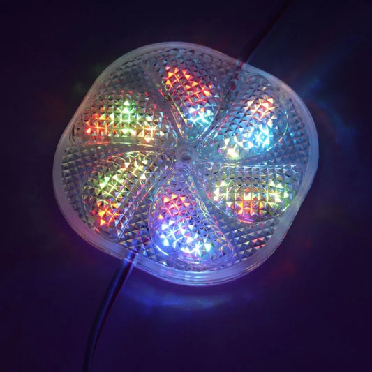 RGB Light Super Bright Car Flash Light Vehicle Truck LED Warning Light Automotive Strobe Round Windwheel RGB Flasher Side LED Marker Light 1.5M