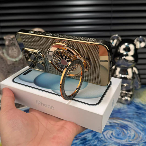 Luxury Mesh Spinner Stand Case - iPhone