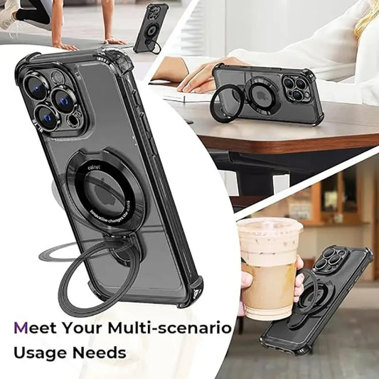 Luxury Plating Magnetic Bracket Case - iPhone