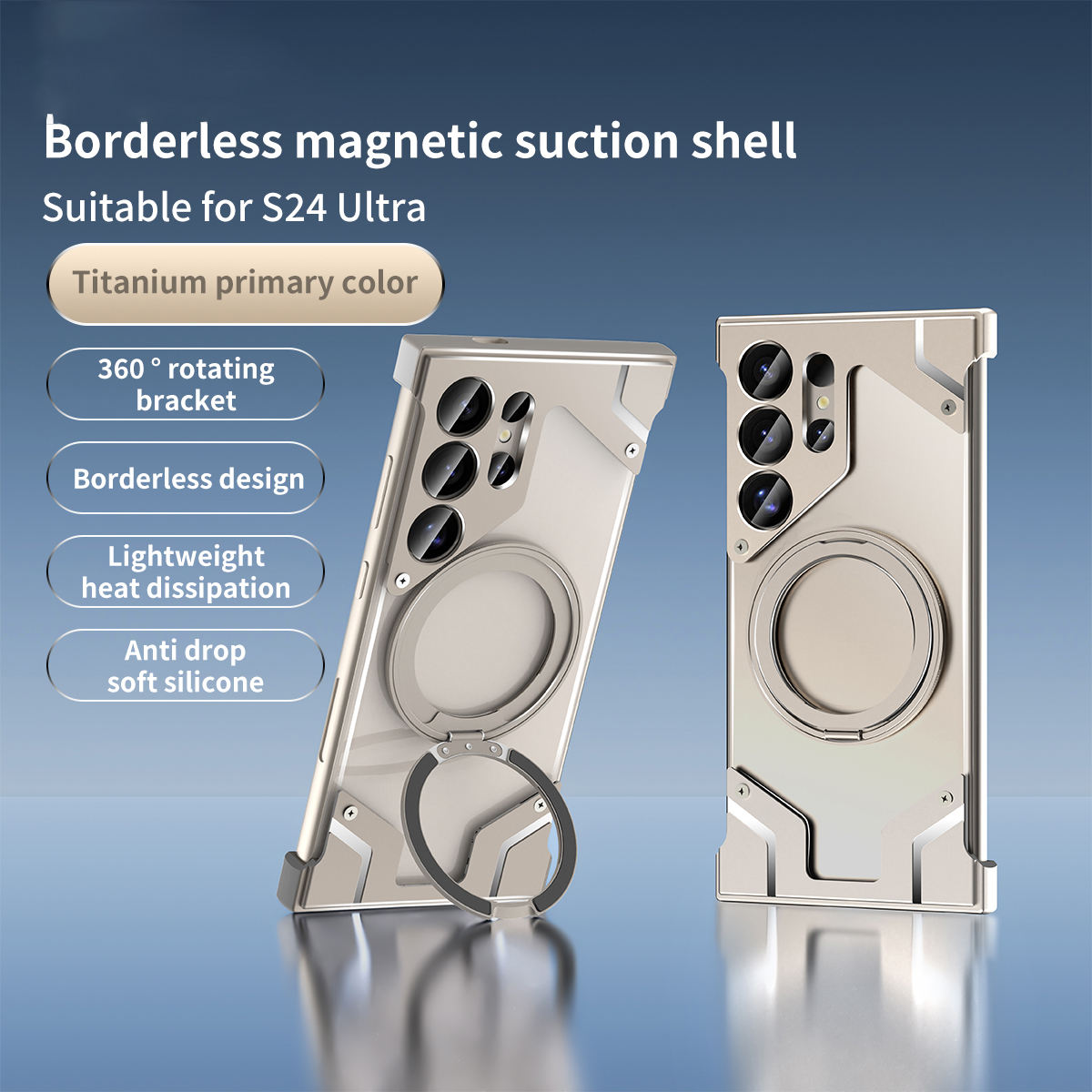 Luxury Magnetic Rimless Metal Case - Samsung