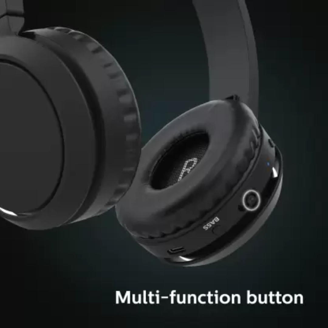PHILIPS (On-Ear Wireless Headphone with Quick Charging, Bluetooth Headset Black On the Ear)