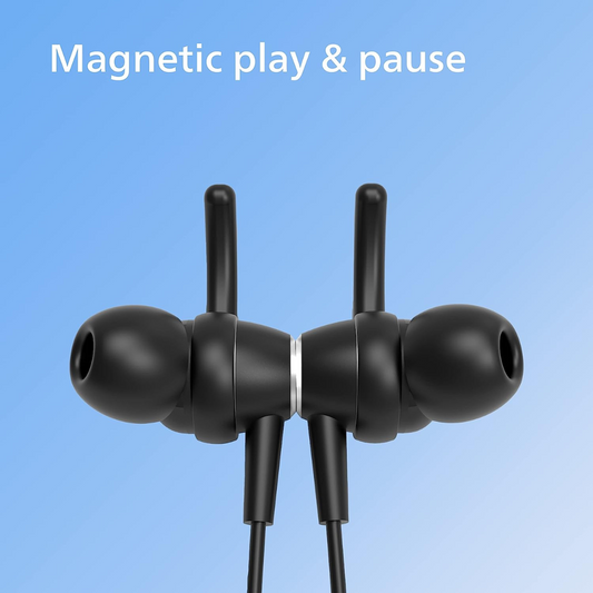 Philips (Audio Bluetooth In-ear Earphones With ENC Mic for Clear Calls, IPX5 Sweatproof, Wireless Neckband Black)