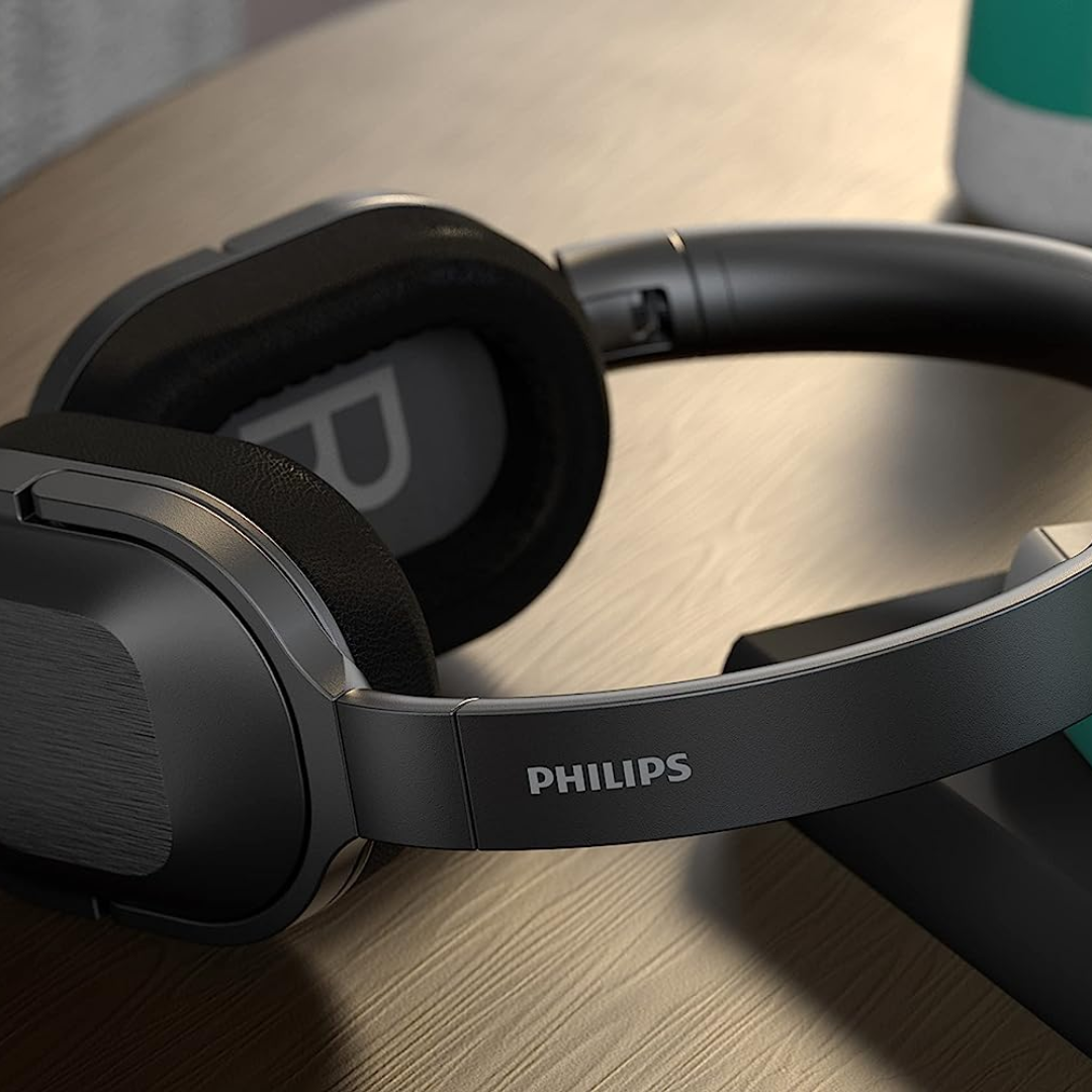 Philips (Audio Slim & Lightweight Bluetooth Wireless Over Ear Headphones with Active Noise Cancellation, Multipoint Pairing with Mic)