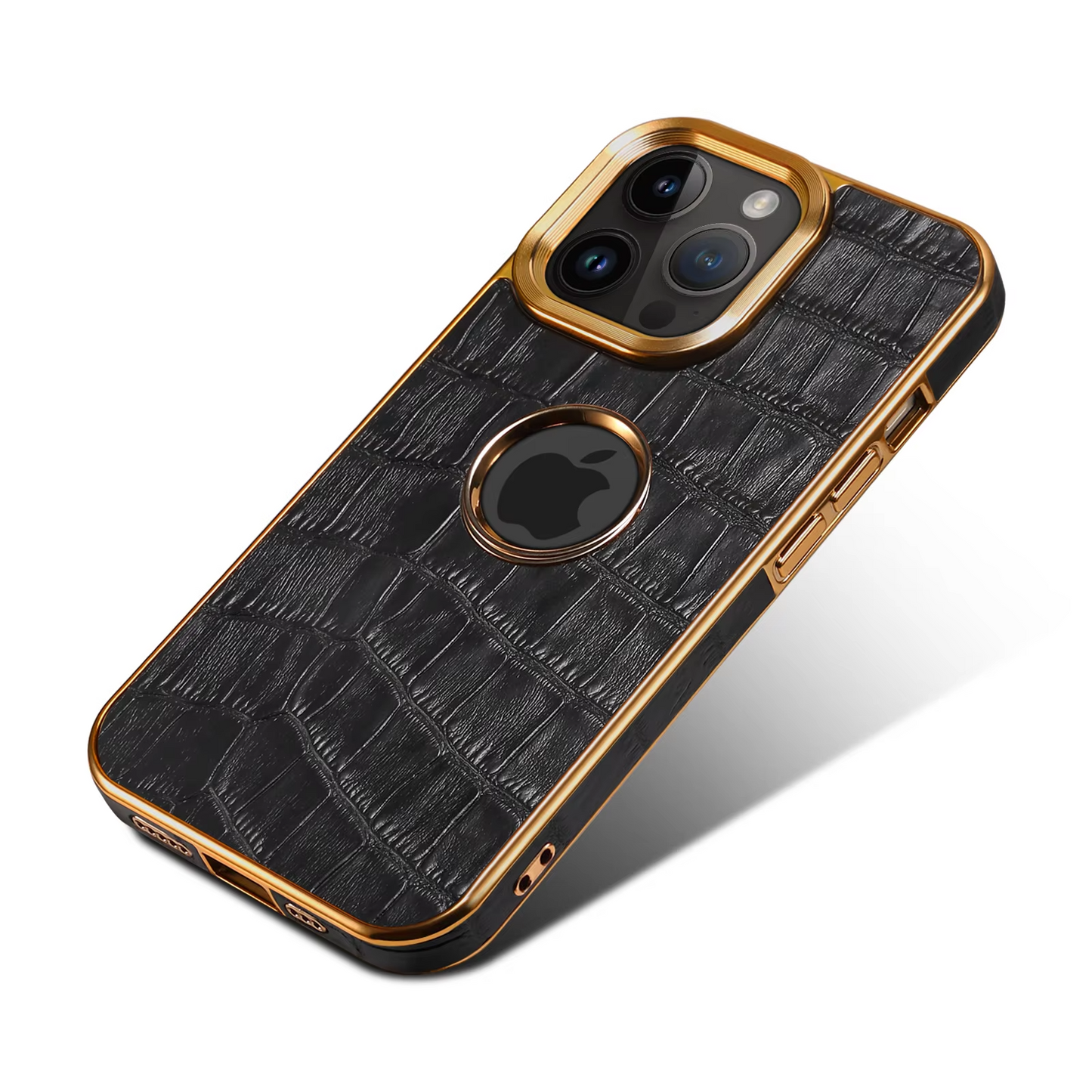 Luxury Croc Texture Leather Case - iPhone