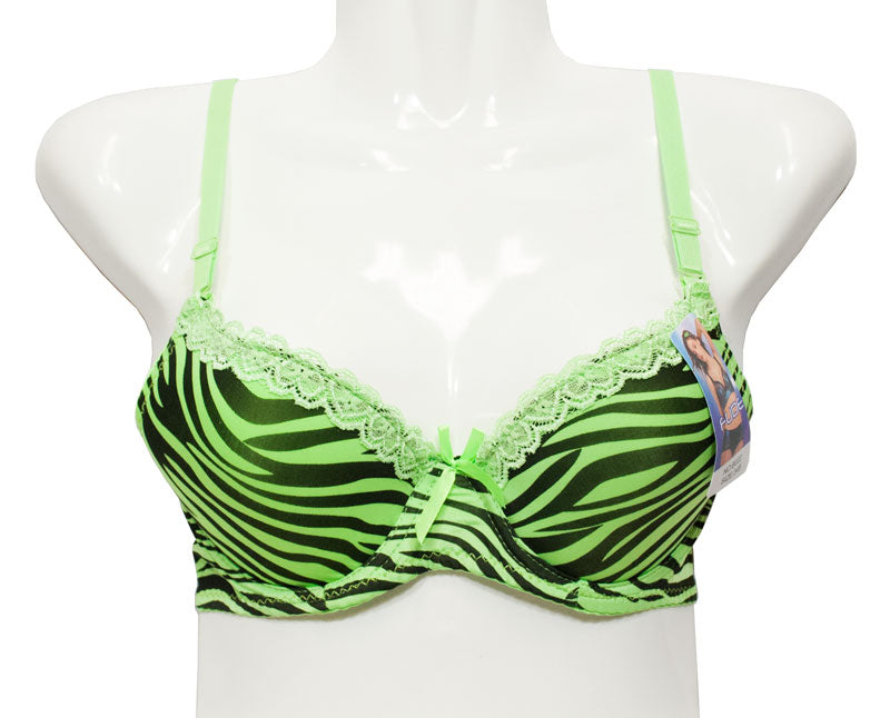 Women's Sexy Zebra Full Cup Coverage Bras Set - Assorted Bulk