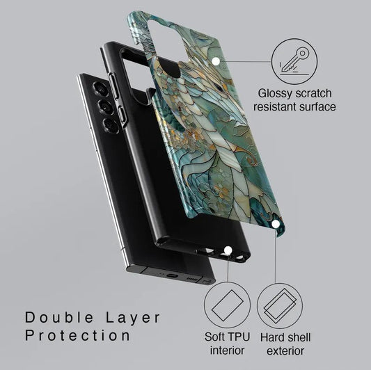 Celestial Dragon Glass Mosaic Case - Samsung