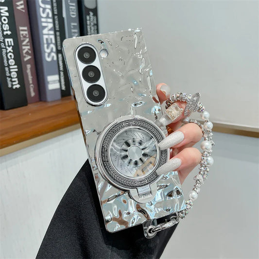 Glossy Gyroscope Kickstand Case with Charm - Samsung