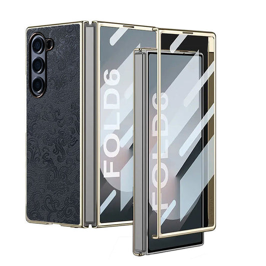 Galaxy Z Fold6 Majestic Dragon Grain Leather Case