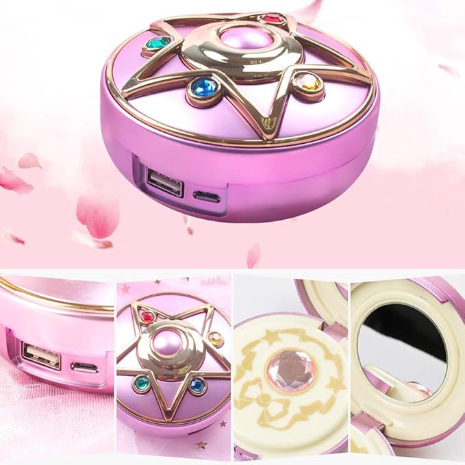 Stylish 8000mAh Mirror Power Bank with LED Light