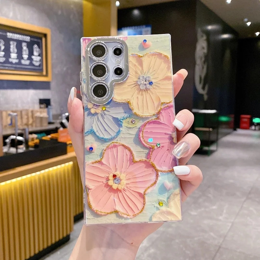 Lustrous Floral Art Phone Case - Samsung