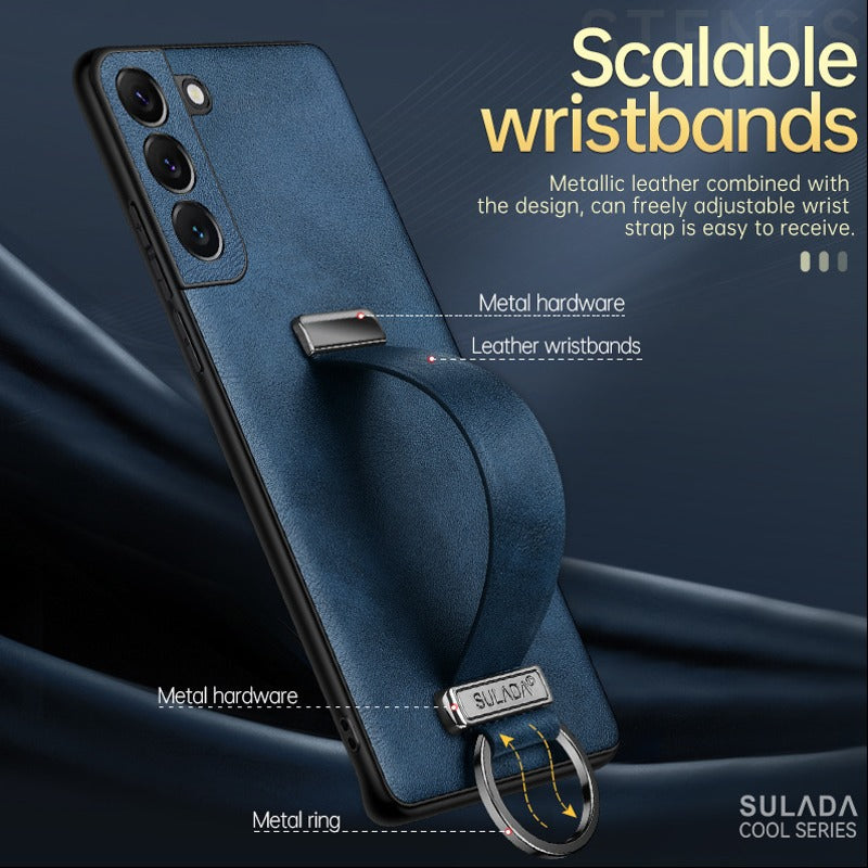Wristband Leather Shockproof Business Case - Samsung