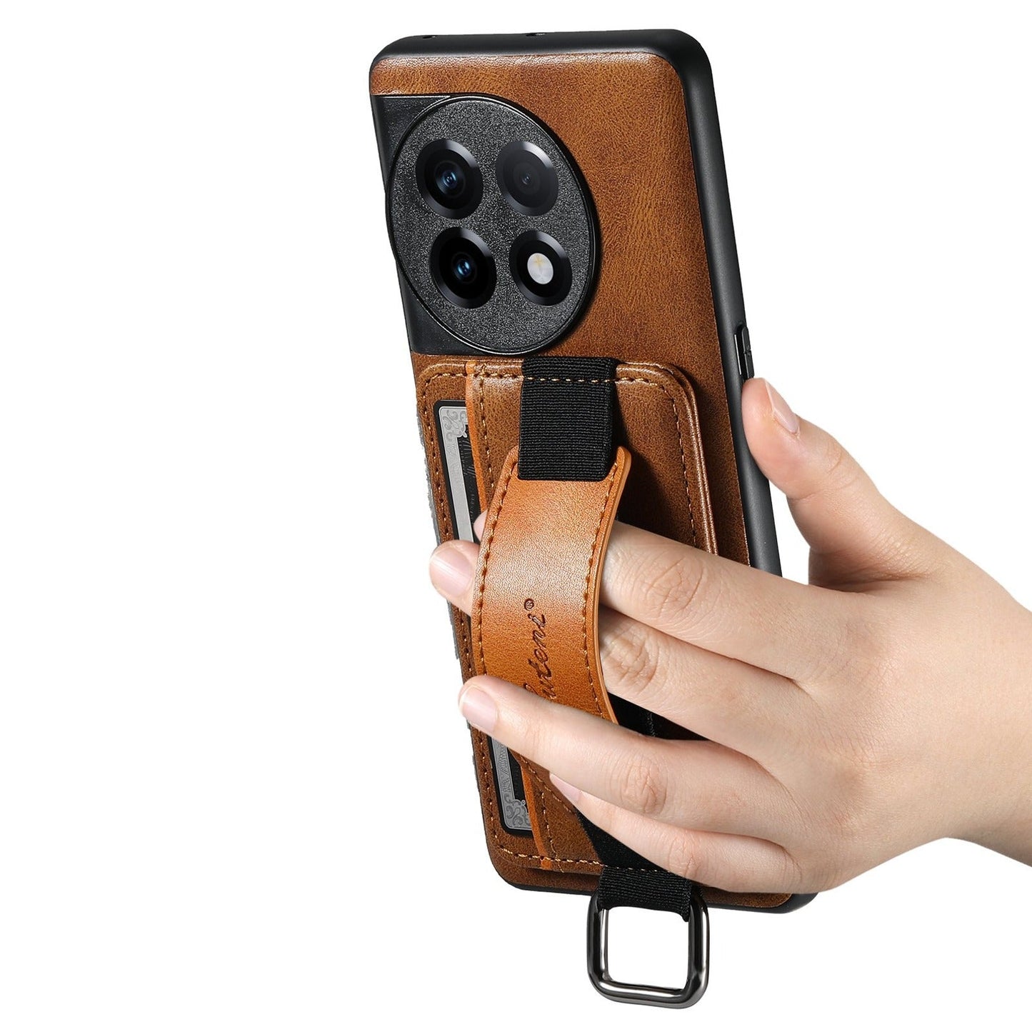 Wristlet Card Slot Metal Ring Case - OnePlus