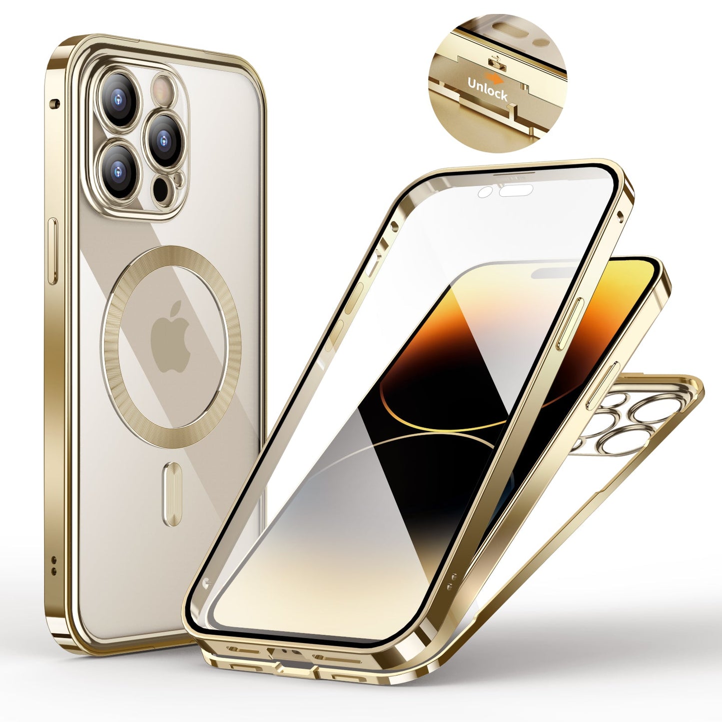 Opulent Clarity Dual Magnetic Glass Case - iPhone