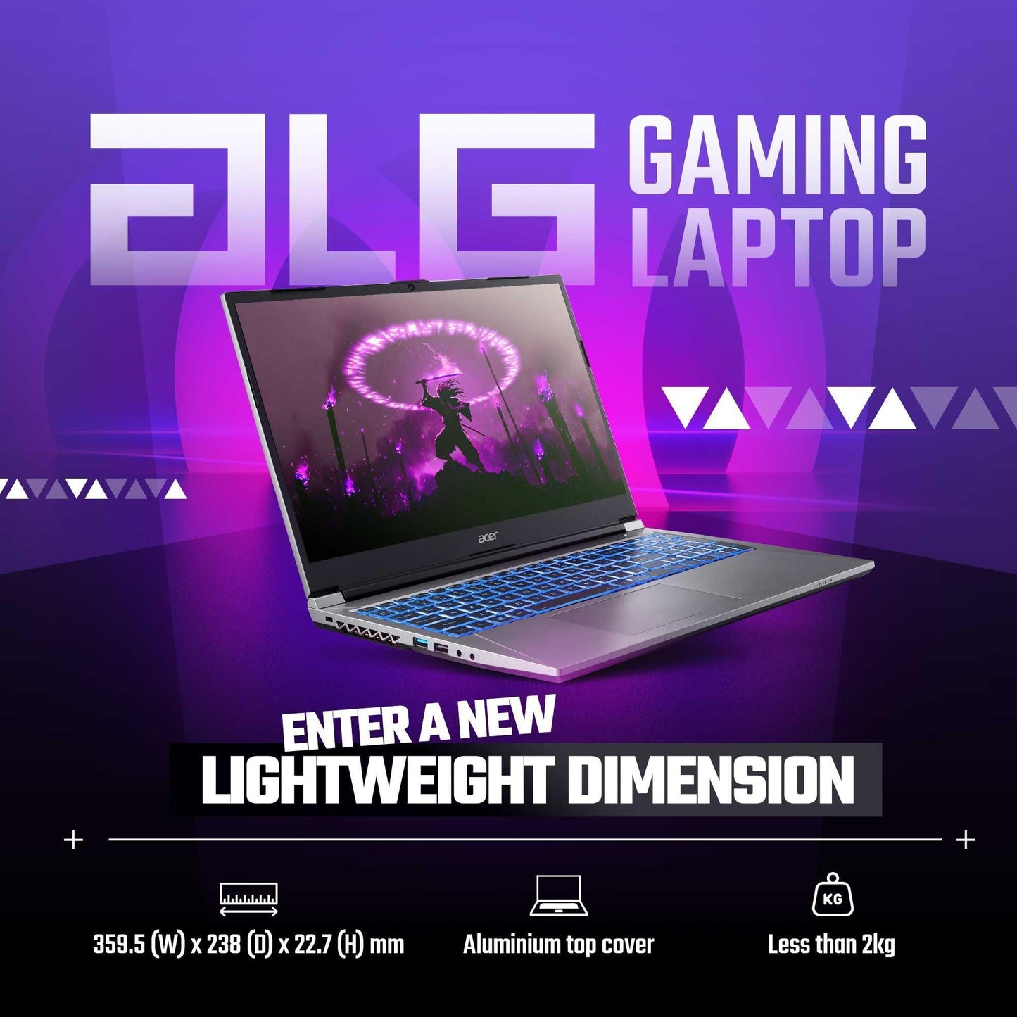 Acer ALG 12th Gen Intel Core i5 Gaming Laptop (16GB RAM/512GB SSD/6GB RTX 3050 Graphics/144Hz/Win11Home/Wifi 6) AL15G-52, 39.62cm (15.6 inch) FHD Display, Premium Metal Body, Steel Gray, 1.99KG
