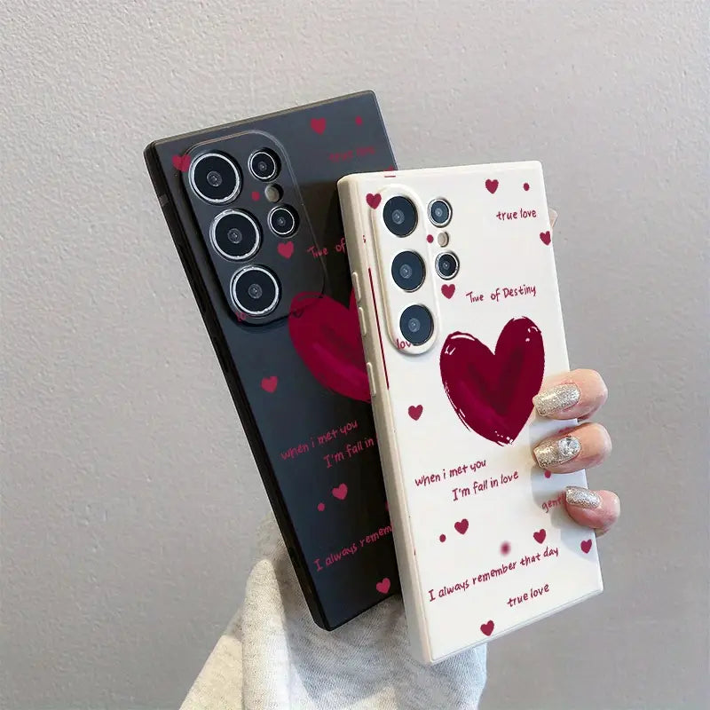Glossy Love Heart Phone Case - Samsung