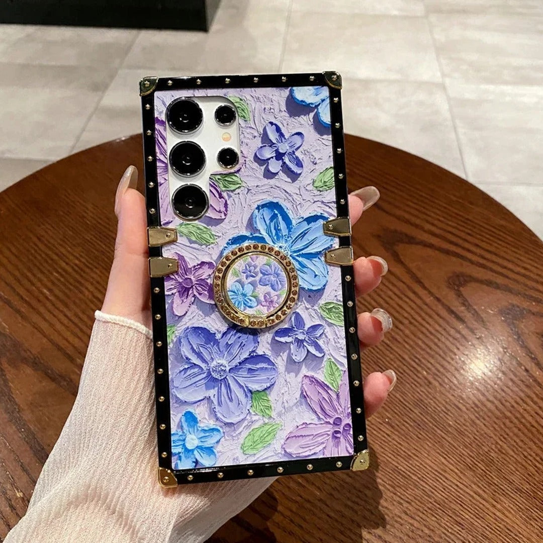 Bright Blossom Ring Holder Case - Samsung