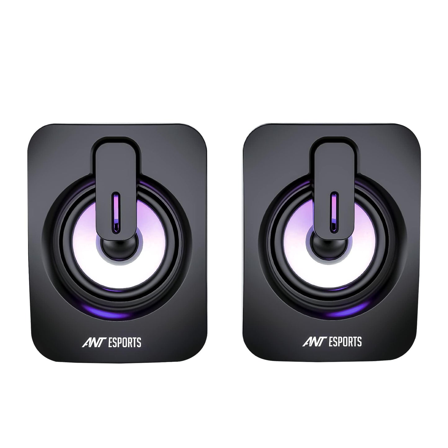 Ant Esports GS170 Gaming Speaker for PC, Stereo 2.0 USB Powered Desktop Speaker with 3.5 mm Aux-in, in-line Volume Control, RGB LED Lights Mini Multimedia Speakers for PC, Laptop, Tablet, Cellphone