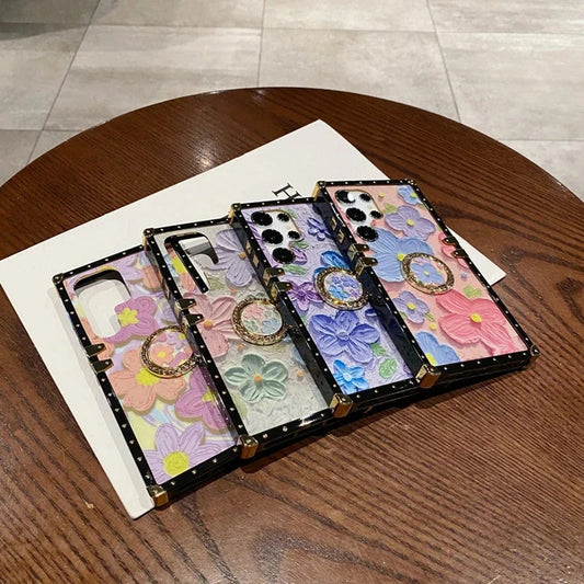 Bright Blossom Ring Holder Case - Samsung