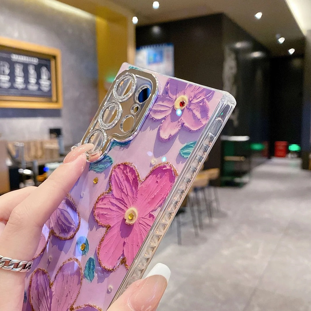 Lustrous Floral Art Phone Case - Samsung