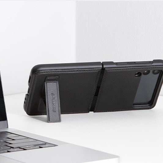 Galaxy Z Flip4 Luxury Leather Kickstand Case