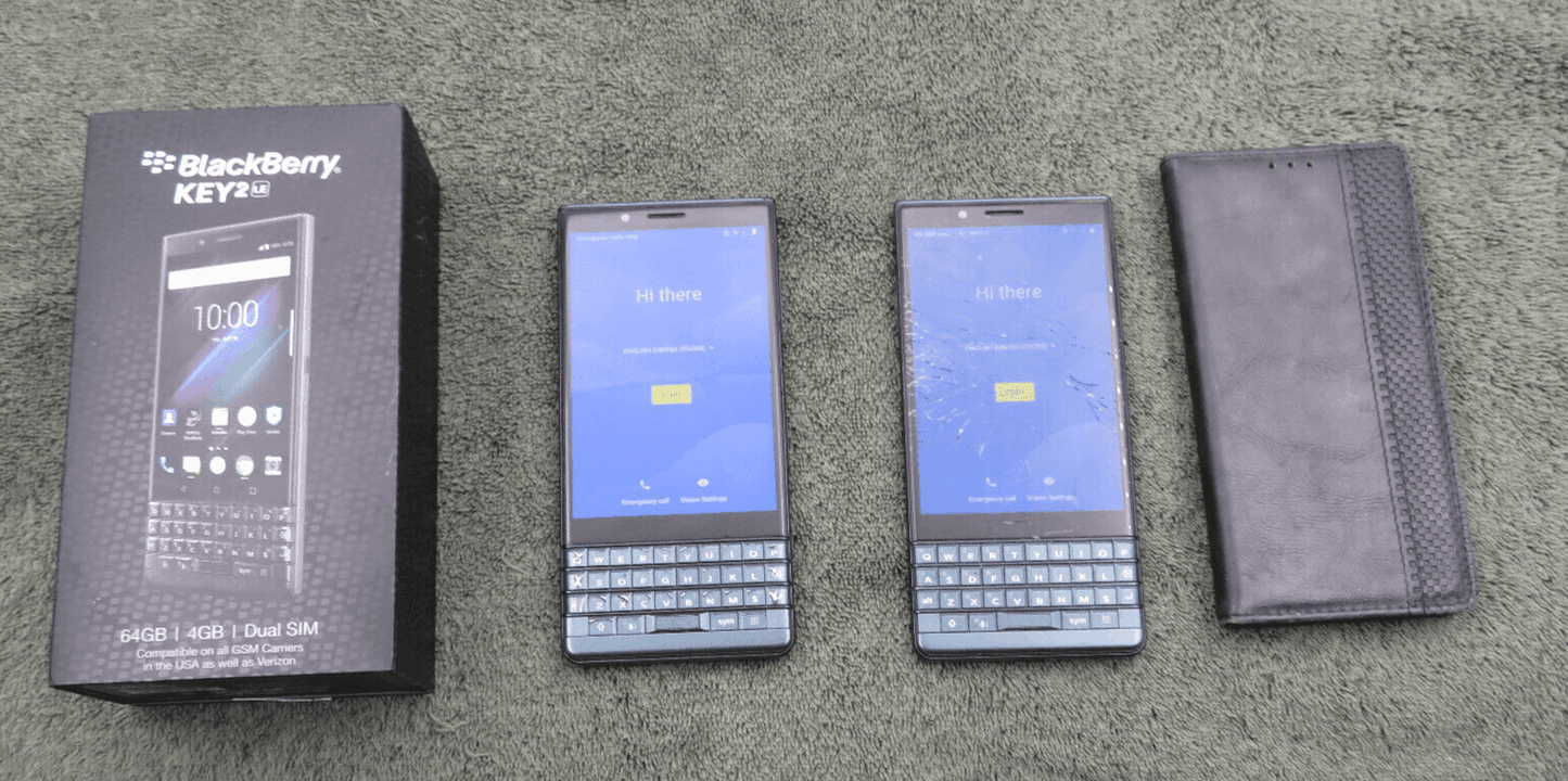 BlackBerry KEY2 LE BBE100-5 - 64GB - Slate (Unlocked) (Dual SIM) Verizon Refurbished