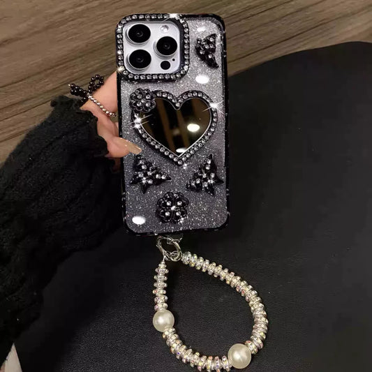 Sparkling Heart Mirror Case