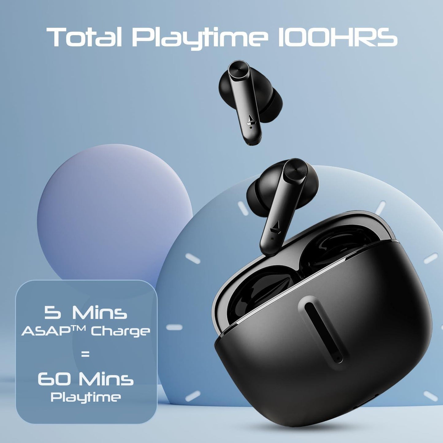 boAt Airdopes 200 Plus in Ear TWS Earbuds, 100 Hours Playback, Quad Mics ENx Technology, 13mm Drivers, Beast Mode(50ms Low Latency), ASAP Charge(5 Min=60 Min), IWP Tech, BT v5.3 & IPX5(Carbon Black)