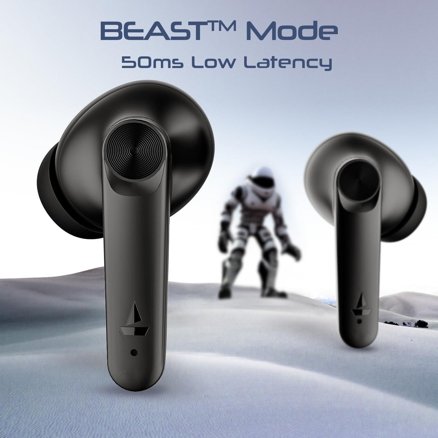 boAt Airdopes 200 Plus in Ear TWS Earbuds, 100 Hours Playback, Quad Mics ENx Technology, 13mm Drivers, Beast Mode(50ms Low Latency), ASAP Charge(5 Min=60 Min), IWP Tech, BT v5.3 & IPX5(Carbon Black)