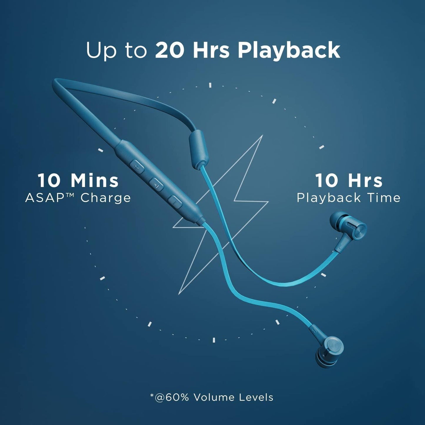 boAt Rockerz 245 pro Bluetooth in Ear Neckband with Beast Mode(Super Low Latency) for Gaming, ENx Tech for Clear Calls, ASAP Charge, 20HRS Playtime, IPX4, Dual Pairing & BT v5.3(Blue Bliss)