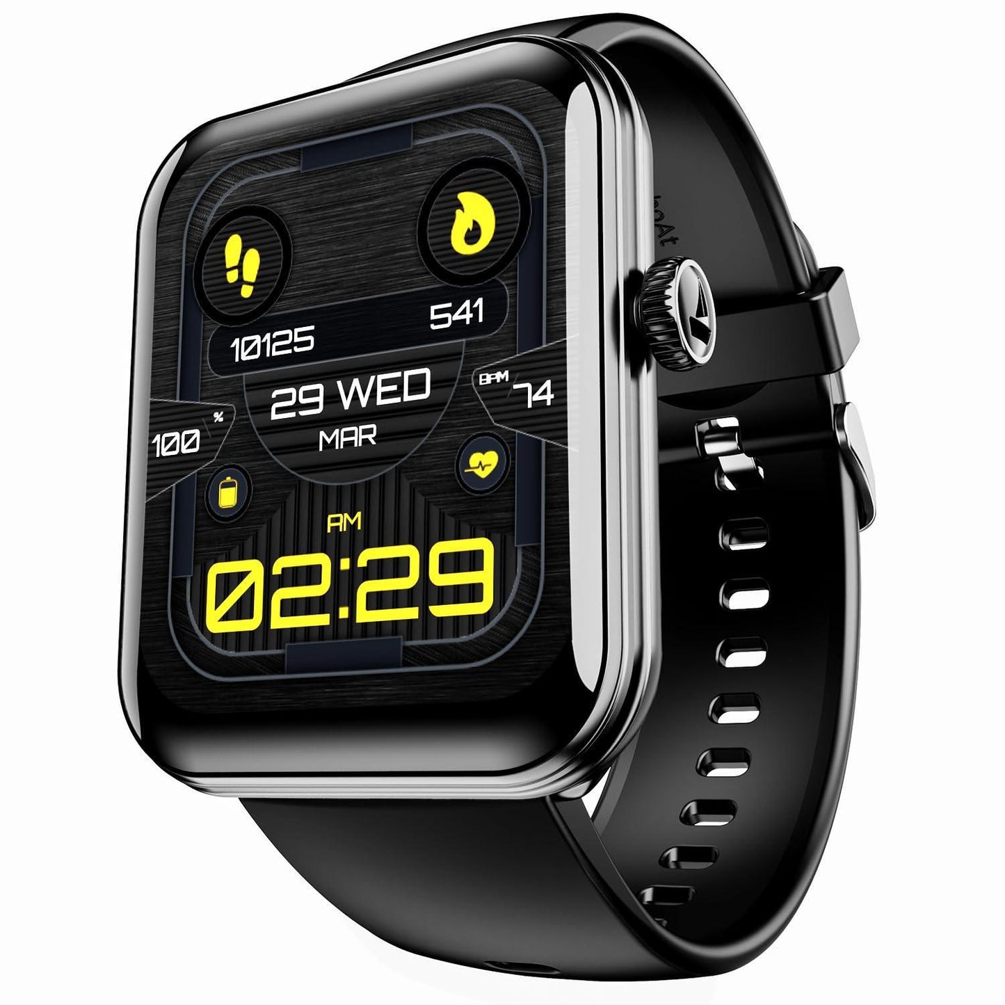 boAt Xtend Plus Smart Watch with 1.78" AMOLED Display, Coins, Advanced BT Calling, 100+ Sports Mode, Always On Display, HR & SP02 Monitoring & Stress Monitoring(Jet Black)