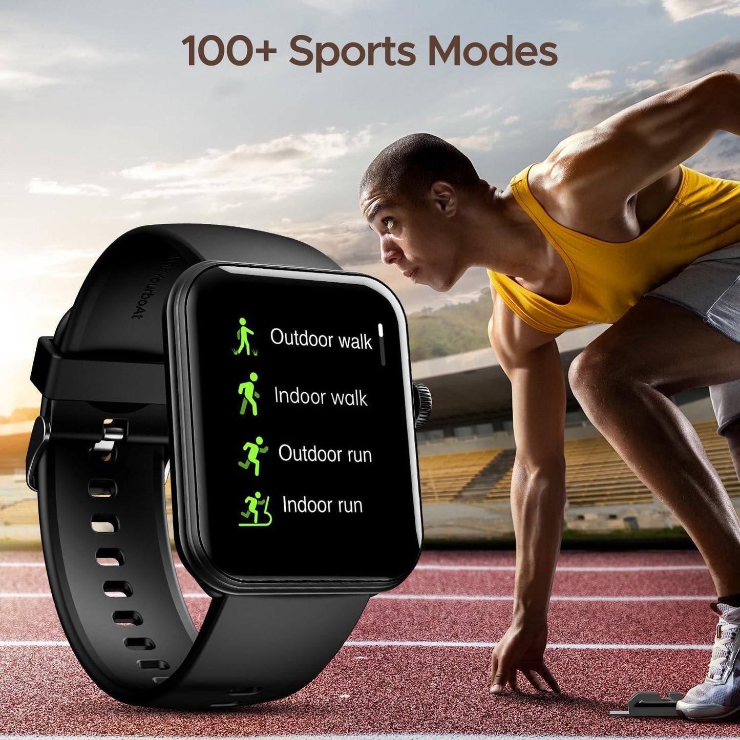 boAt Xtend Plus Smart Watch with 1.78" AMOLED Display, Coins, Advanced BT Calling, 100+ Sports Mode, Always On Display, HR & SP02 Monitoring & Stress Monitoring(Jet Black)