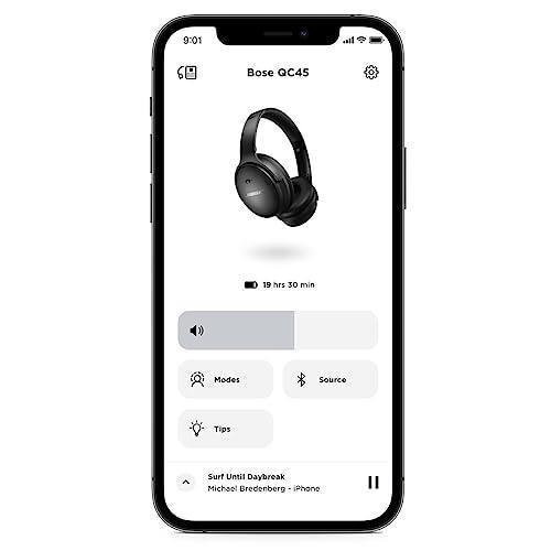 Bose Quietcomfort 45 Bluetooth Wireless Over Ear Headphones with Mic Noise Cancelling - Triple Black