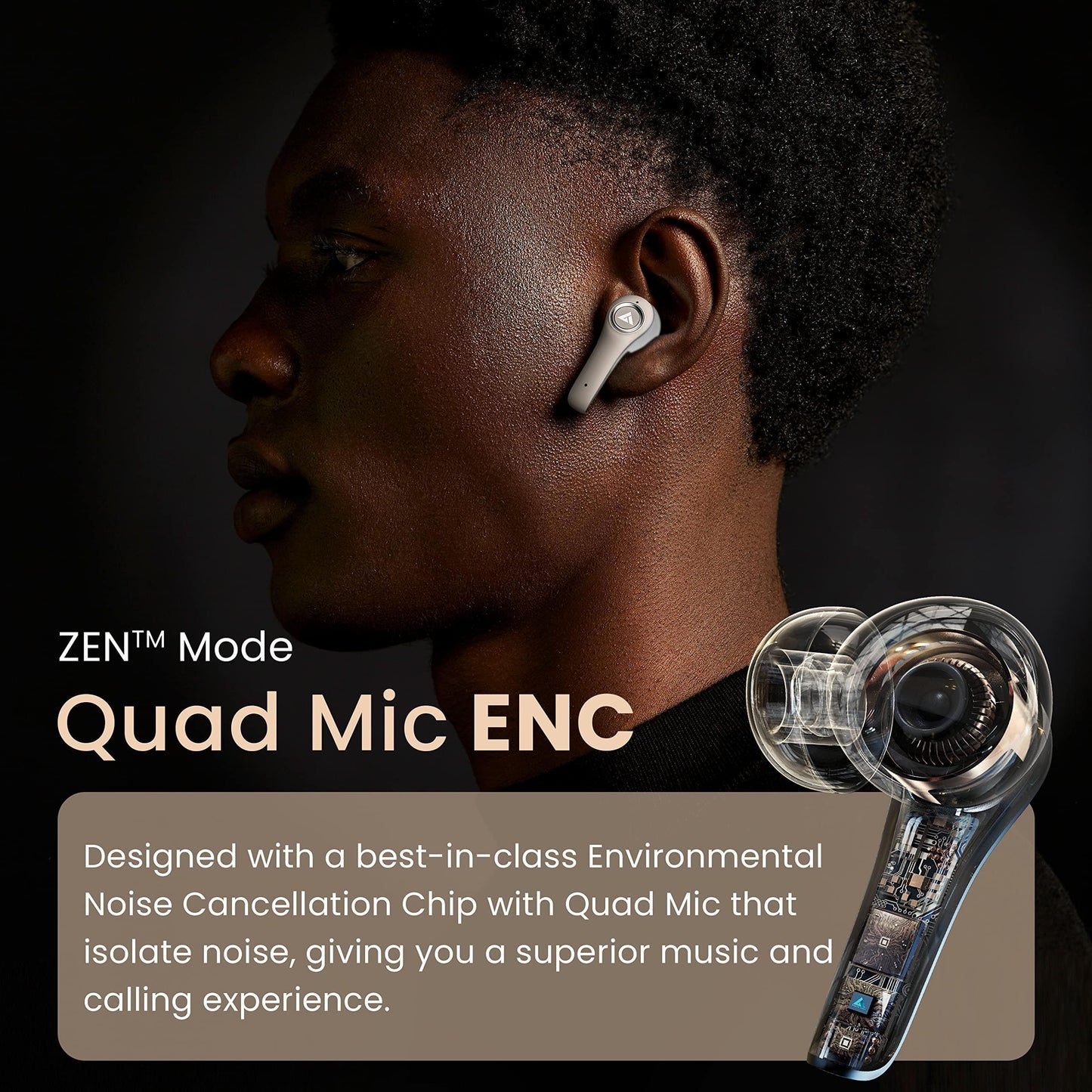 Boult Audio X30 True Wireless in Ear Earbuds with 40H Playtime, Quad Mic ENC, 45ms Xtreme Low Latency, Made in India, Type-C Fast Charging, 3 Equalizer Modes (Rock, BoomX, Hi-Fi), BT 5.1 (Warm Grey)