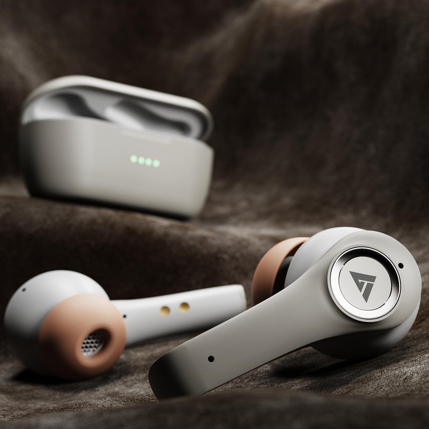 Boult Audio X30 True Wireless in Ear Earbuds with 40H Playtime, Quad Mic ENC, 45ms Xtreme Low Latency, Made in India, Type-C Fast Charging, 3 Equalizer Modes (Rock, BoomX, Hi-Fi), BT 5.1 (Warm Grey)