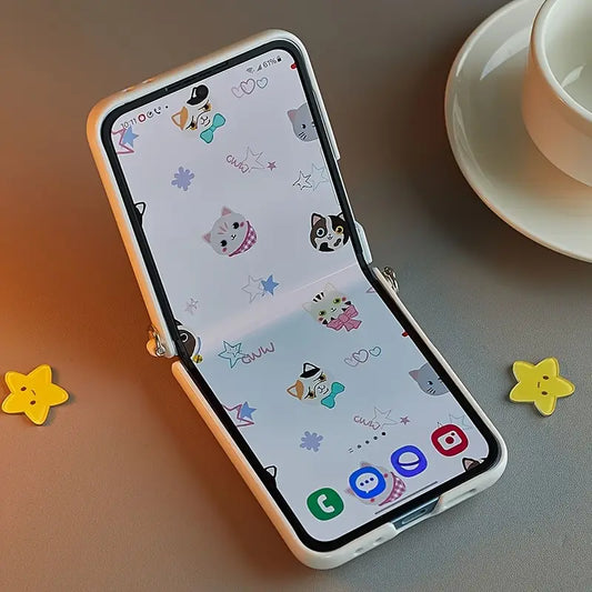 Charming Cat Print Phone Case - Samsung
