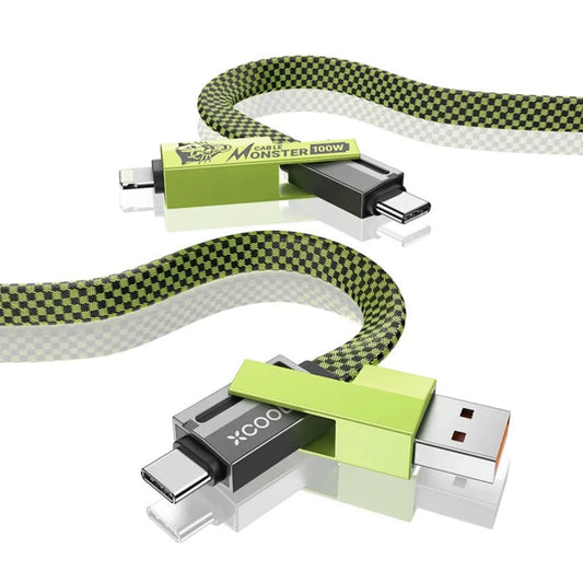 Versatile 100W 4-in-1 USB-C Charging Cable