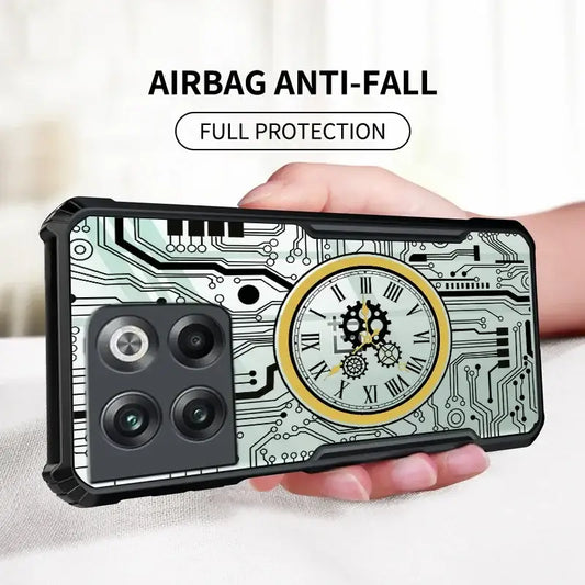 Futuristic Clock Circuit Board Clear Case - OnePlus