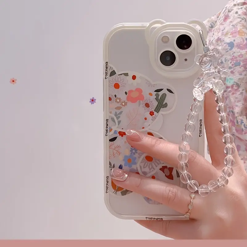 Cutest Teddy Bear Phone Case with Charm