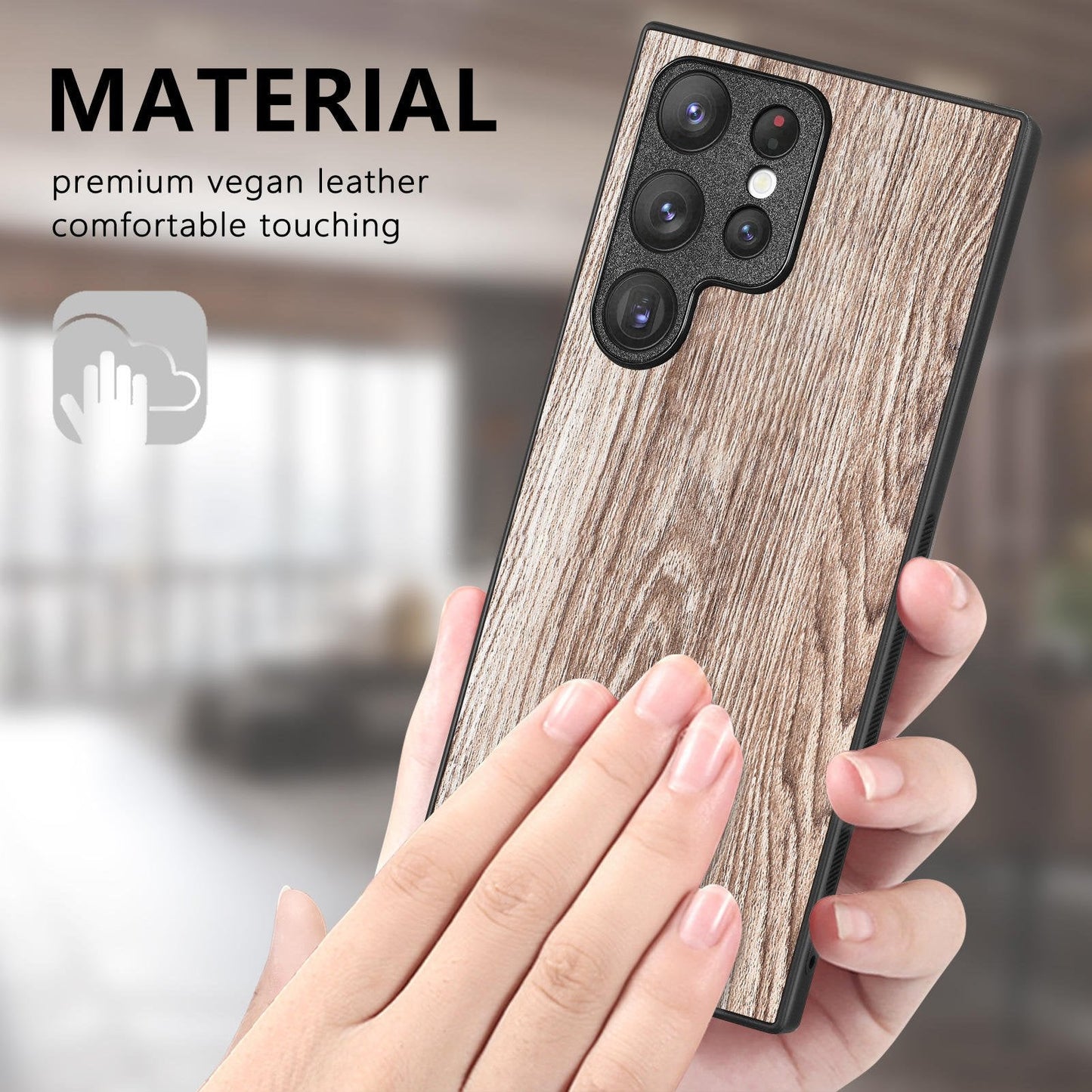 Rustic Artisan Blend Leather Wood Case - Samsung