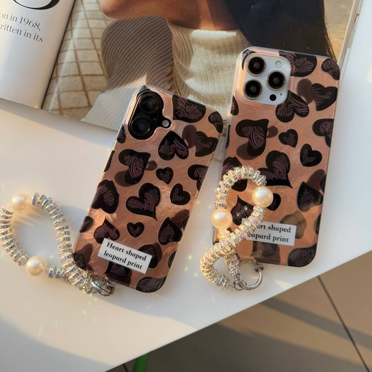 Trendy Heart-Shaped Case with Charm