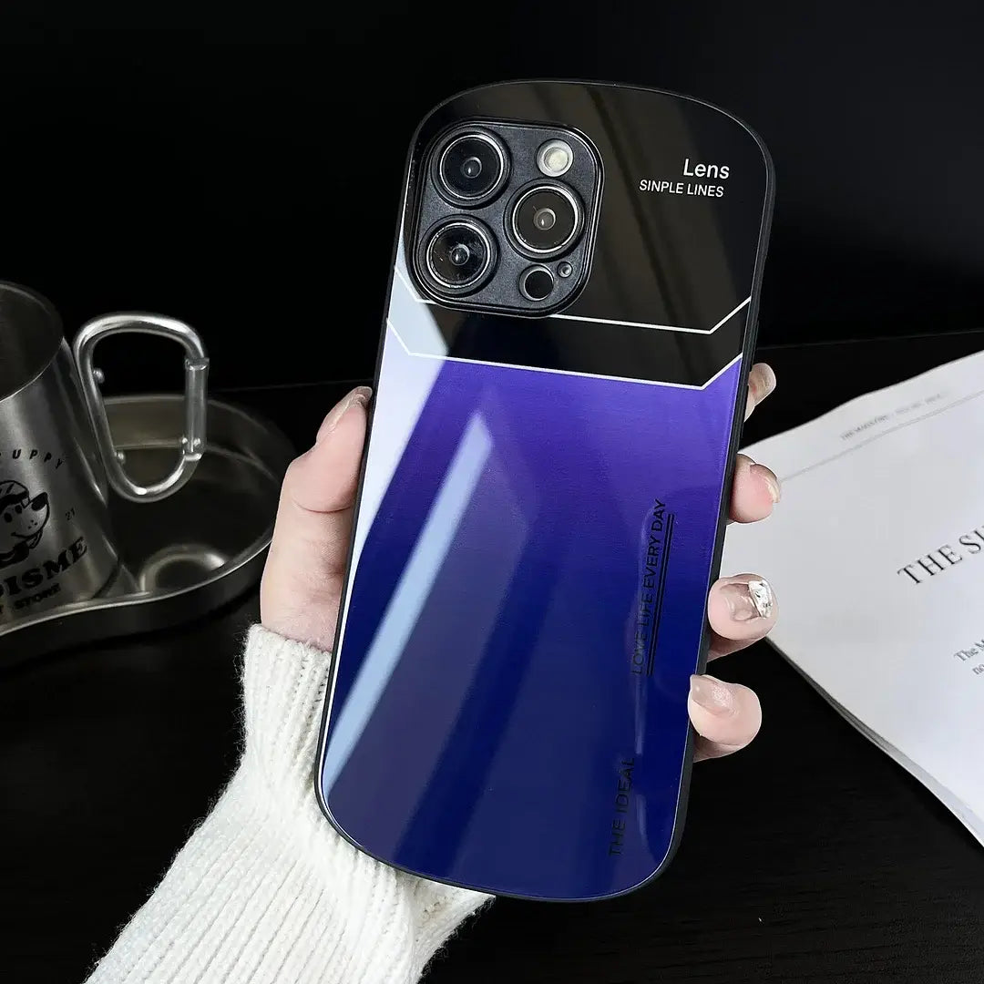 Elegant Gradient Glass Slimline Case - iPhone