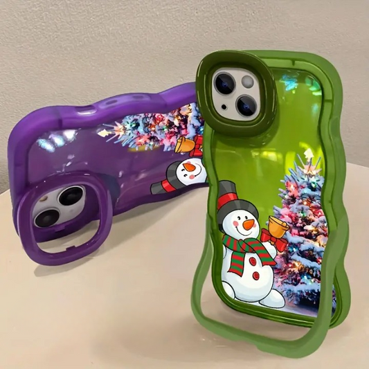 Frosty Cheer Christmas Phone Holder Case