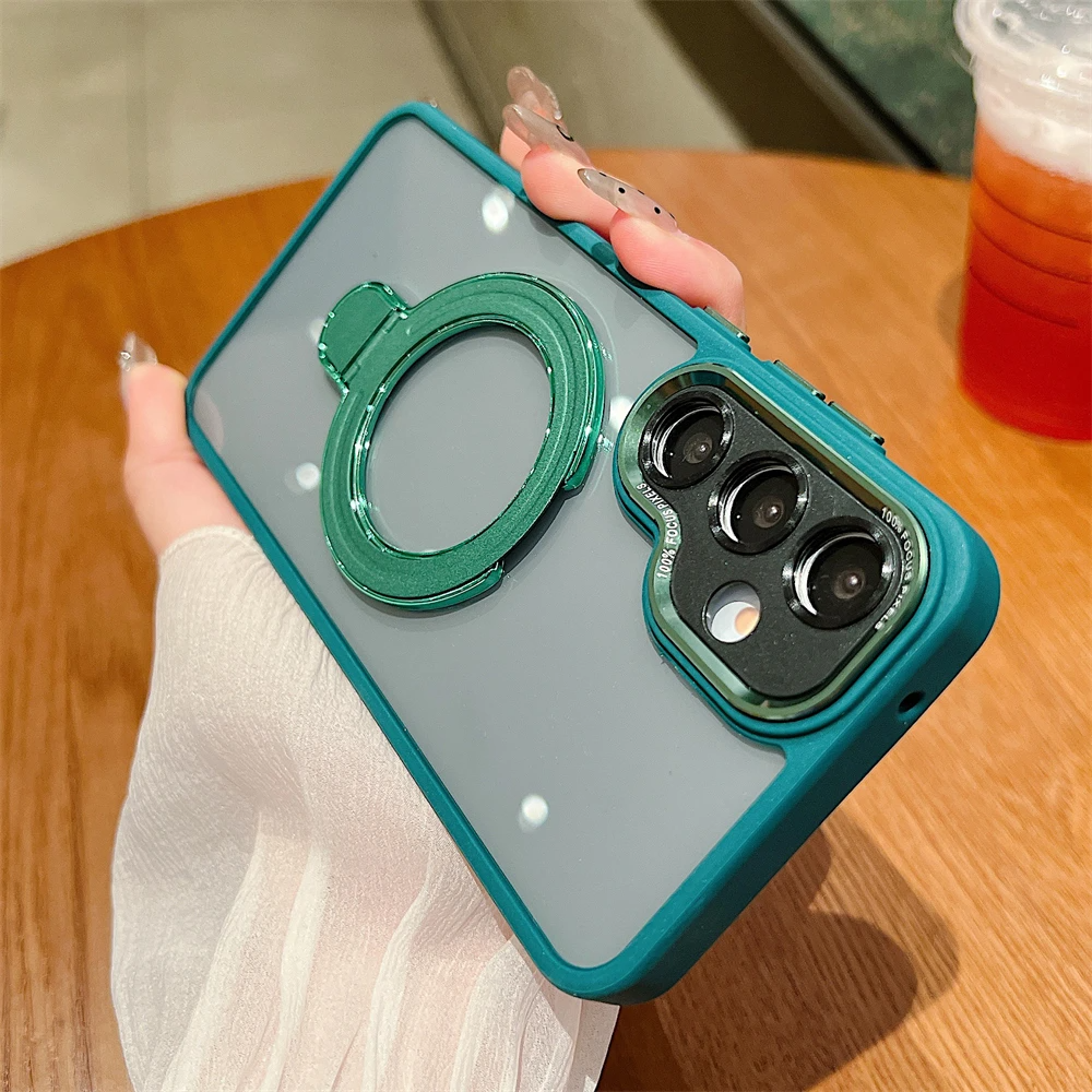 Clear Magnetic Ring Stand Case - Samsung