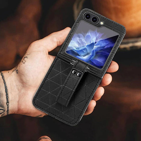 Wristband Rhombus Leather Case - Samsung