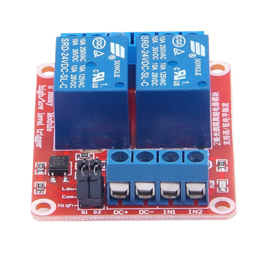 24V 2 Channel Isolated Relay Module optocoupler (with Light Coupling)